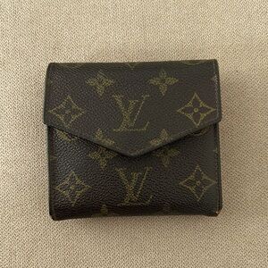 LV canvas monogram dual wallet